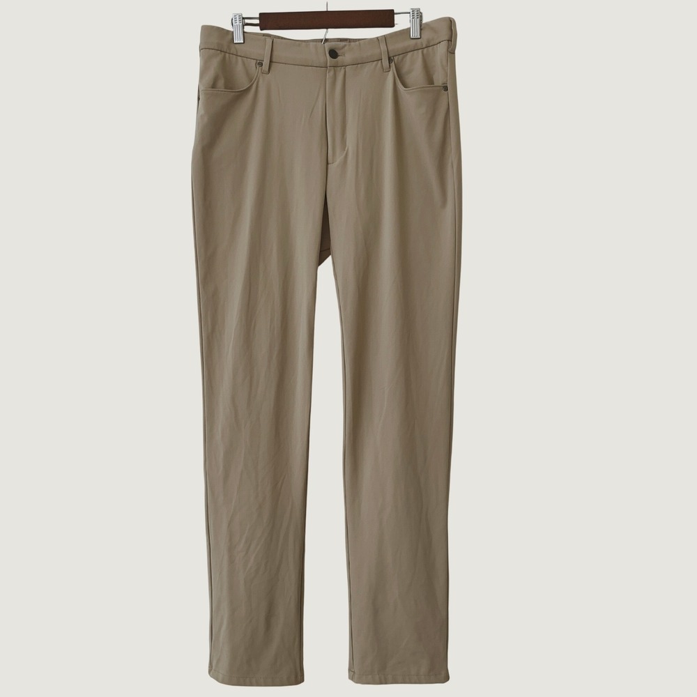 Johnnie-O Stretch Performance Pants Men's 34x32 Khaki Golf Office Casual Chino